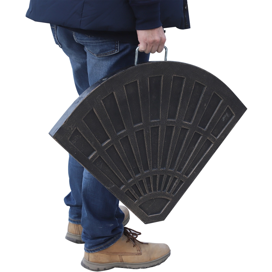 Outsunny Platten-Schirmständer mit Handgriff bronze