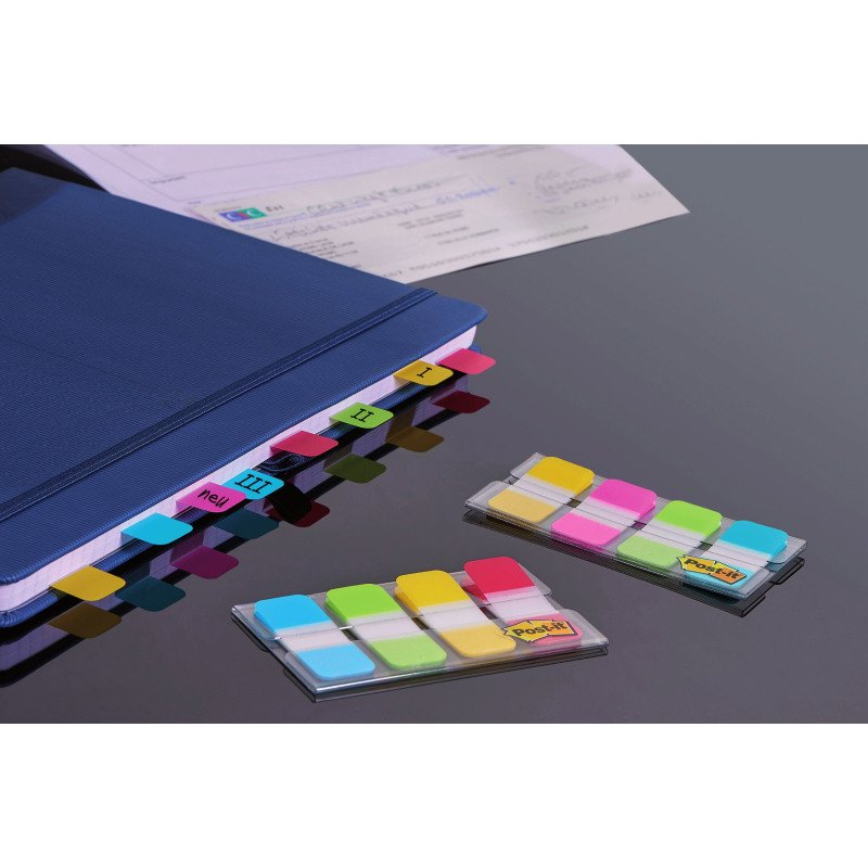 Marque-pages rigide étroit Classique Post-it - distributeur de 40 feuilles