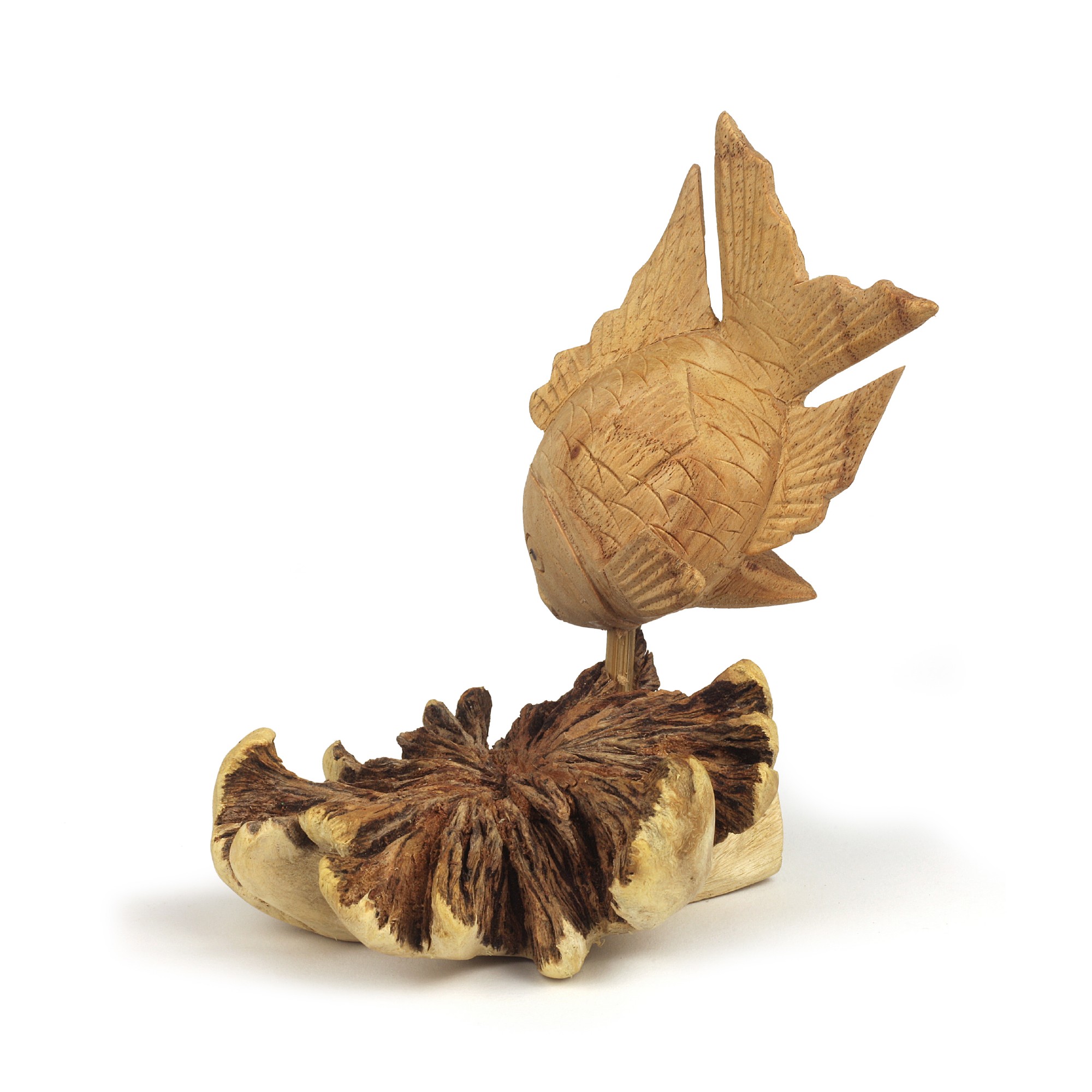 Figur 'Goldfisch' aus Holz, H 15 cm, B 13 cm, T 13 cm von fischer's lagerhaus