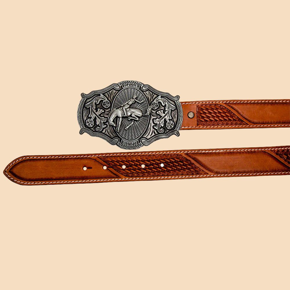 Myra Bag Coco-Bean Hand-Tooled Leather Belt