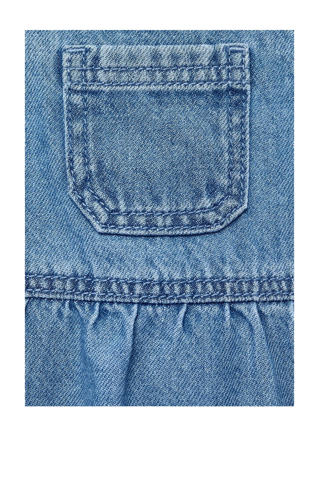 Mango Kids denim tuinbroek medium blue denim