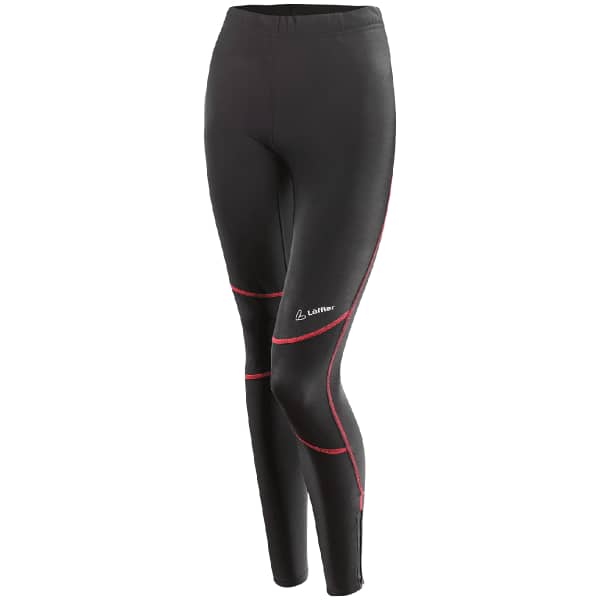 Collant running LÖFFLER W TIGHTS THERMO TIV BLACK/BURGUND