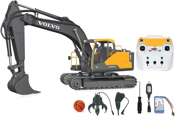 Jamara Volvo EC160E Metal 1:16 gravemaskine med grab og nedbrydningshammer