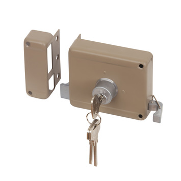 Yale Oplegslot met Buitencilinder Vast Grijs Gelakt 635-50mm