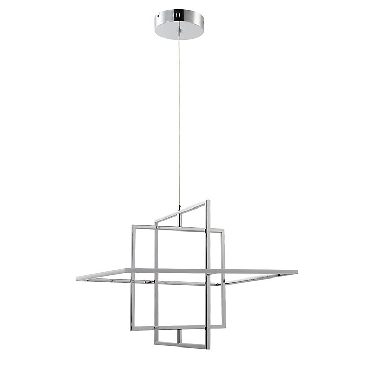 Suspension Kohmani 3 lampes LED intégrée argent