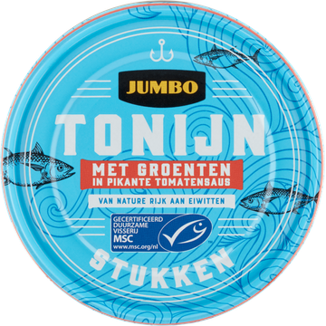 Jumbo Tonijnstukken met Groenten in Pikante Tomatensaus 150 g