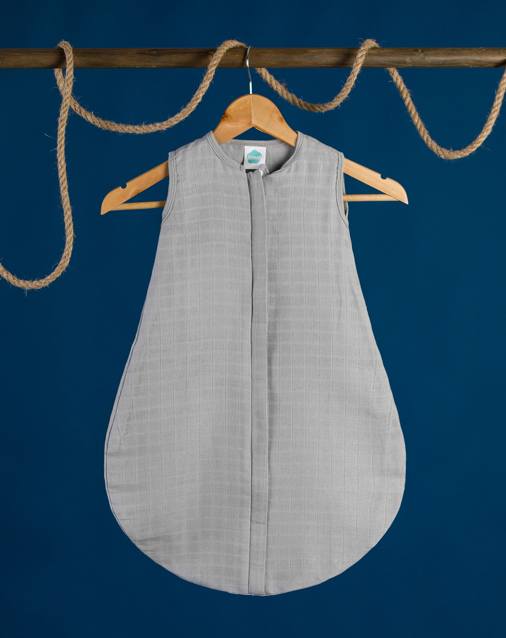 Mull-Schlafsack SOFT in hellgrau