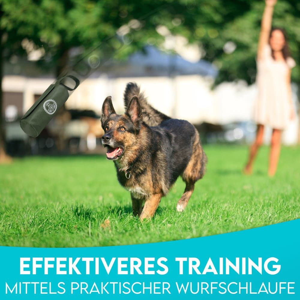 HUND IST KÖNIG® Futterbeutel Hund | Futterdummy Hunde | Apportierbeutel für Hunde mit Handschlaufe