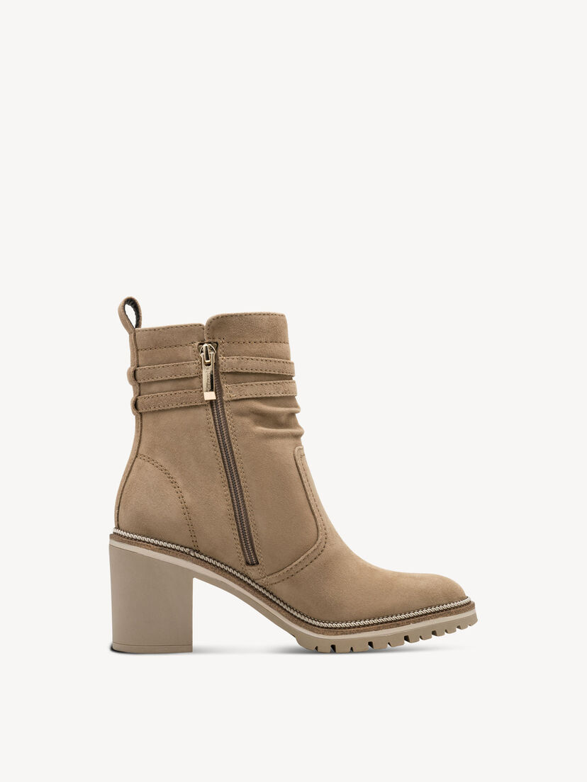 Leren Enkellaarsje - beige