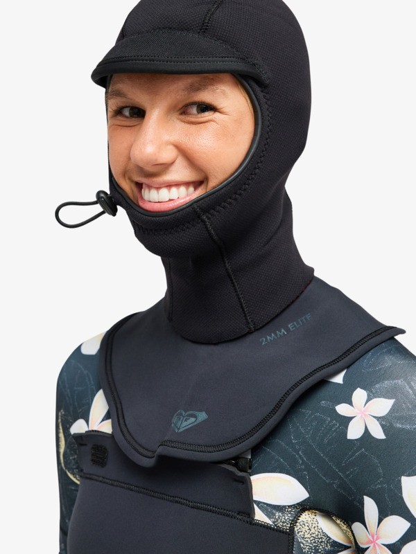2mm Elite Capuche en néoprène Noir Femme