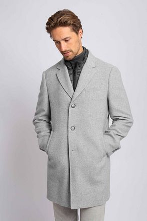 Suitable Coat Wol Twill Grijs JA-WOLCOAT-STBL-24.05 kopen
