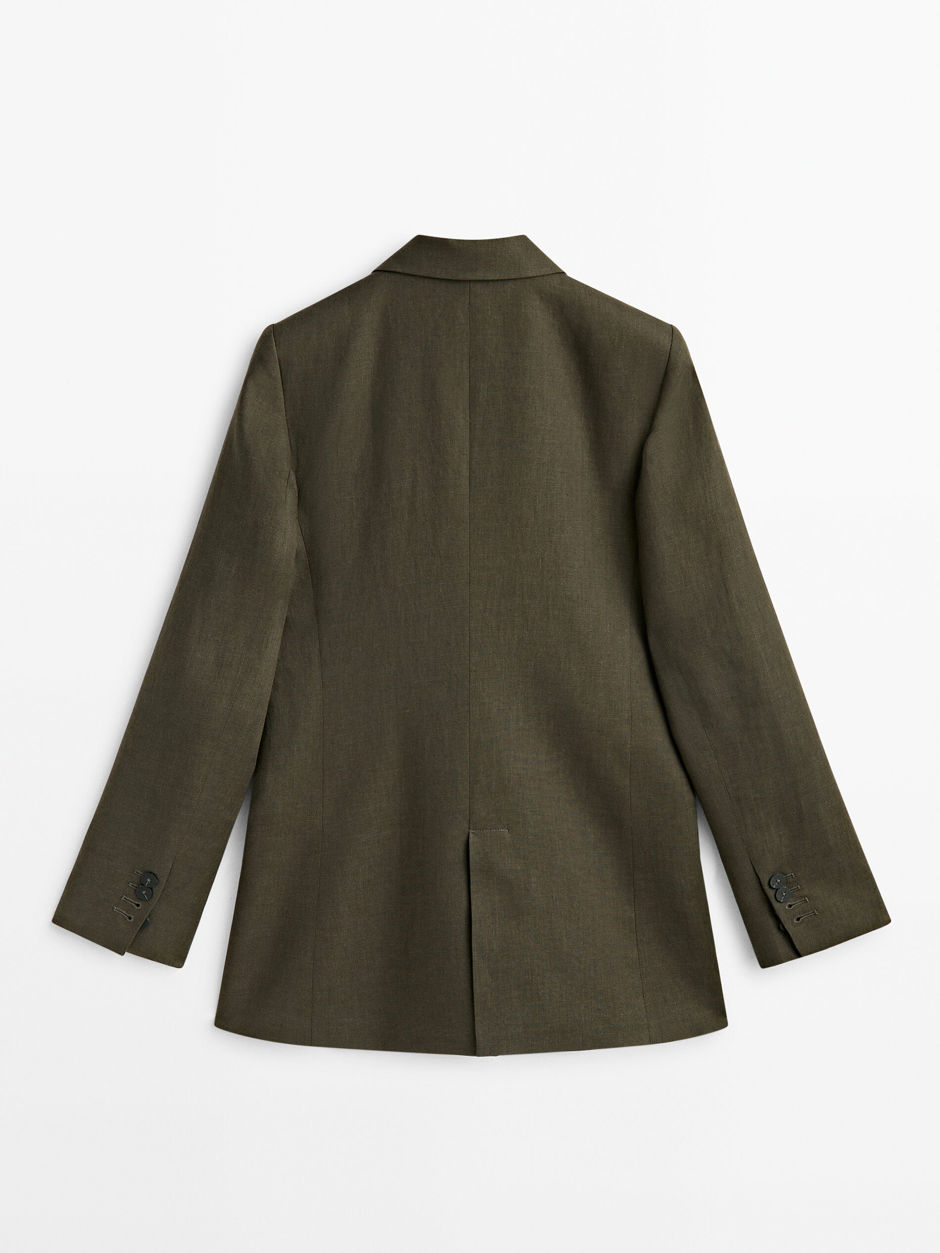 Traje Americana 100% linho cruce falso - GRIS
