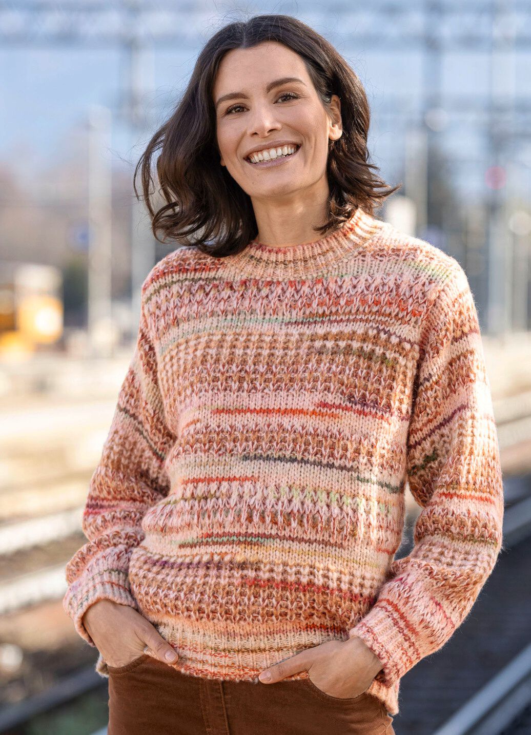 Pullover in Grobstrick
