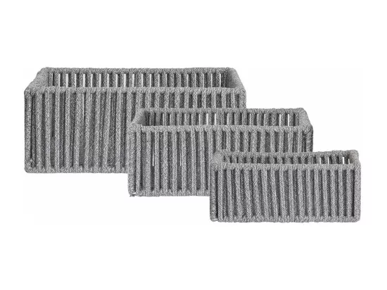 Arese paniers set de 3 gris.