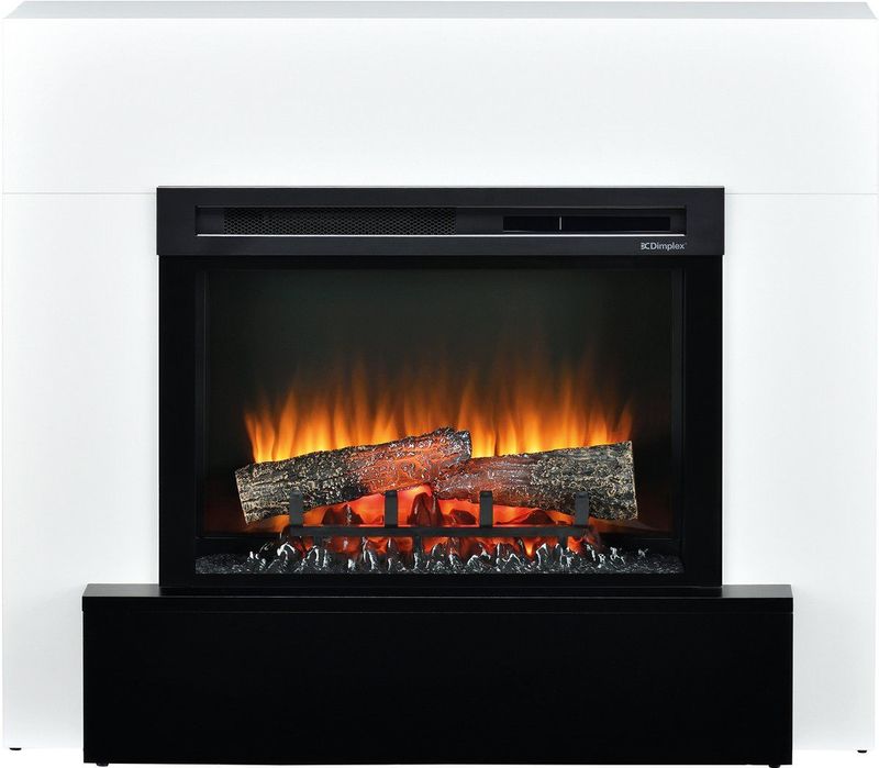 Dimplex - Vigor - Vrijstaande Elektrische Sfeerhaard - Wit Design - 1400 Watt Warmte