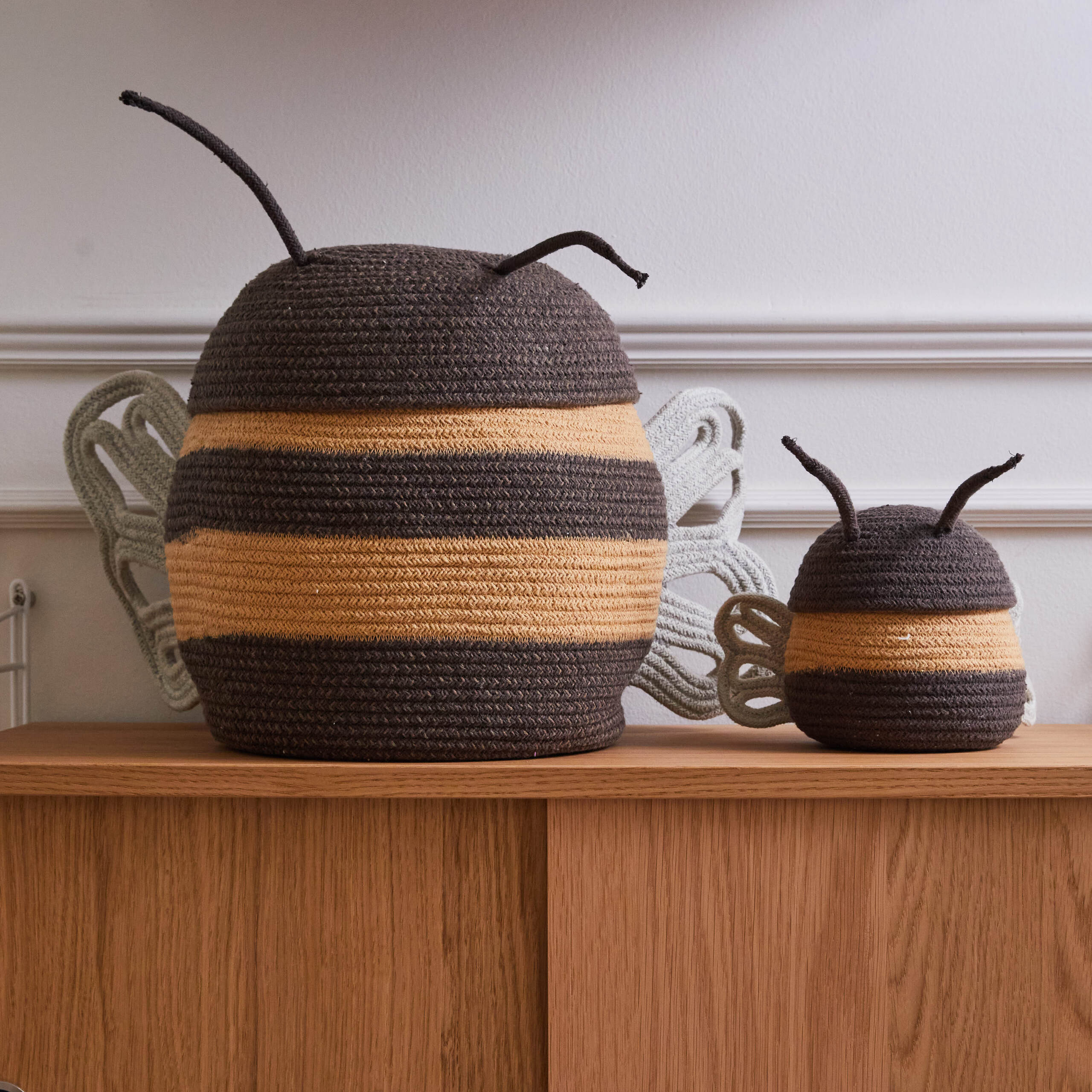 BÉBÉ ABEILLE - Panier en coton | Beige