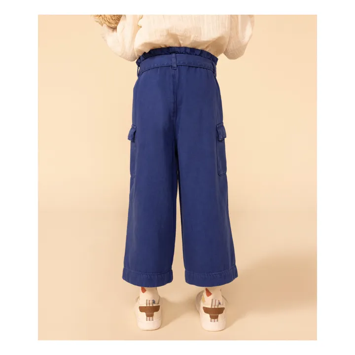 Petit Bateau Pantalon Large en Lyocell | Bleu