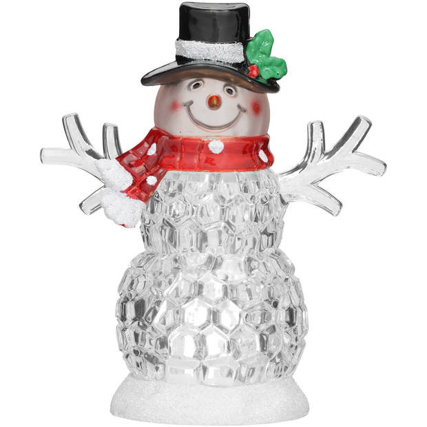 Kerstfiguur met kleur LED 11cm 4 assorti