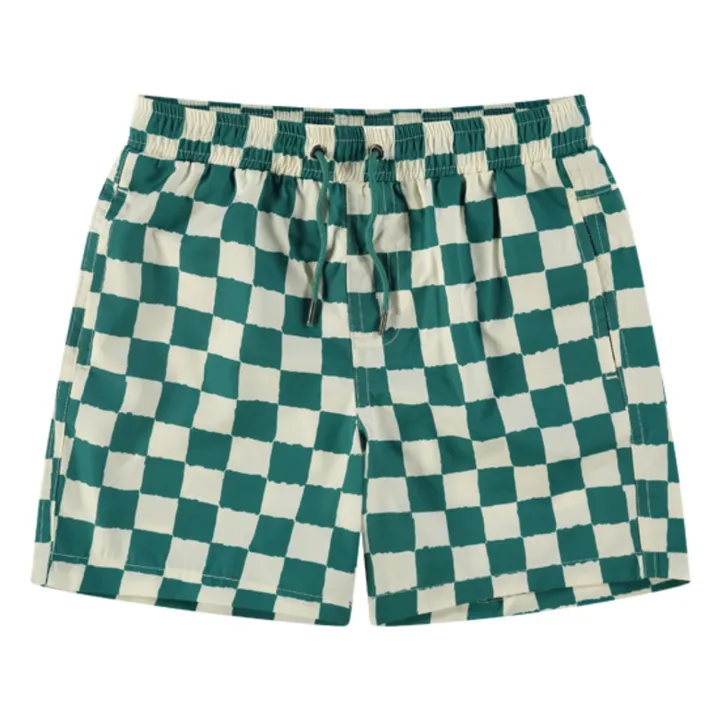 Beachlife Short de bain Damier | Vert