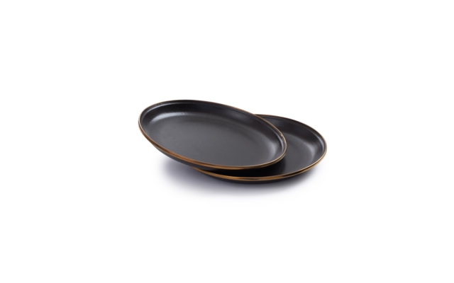 Barebones Enamel emailliertes Salatteller Set 2 teilig