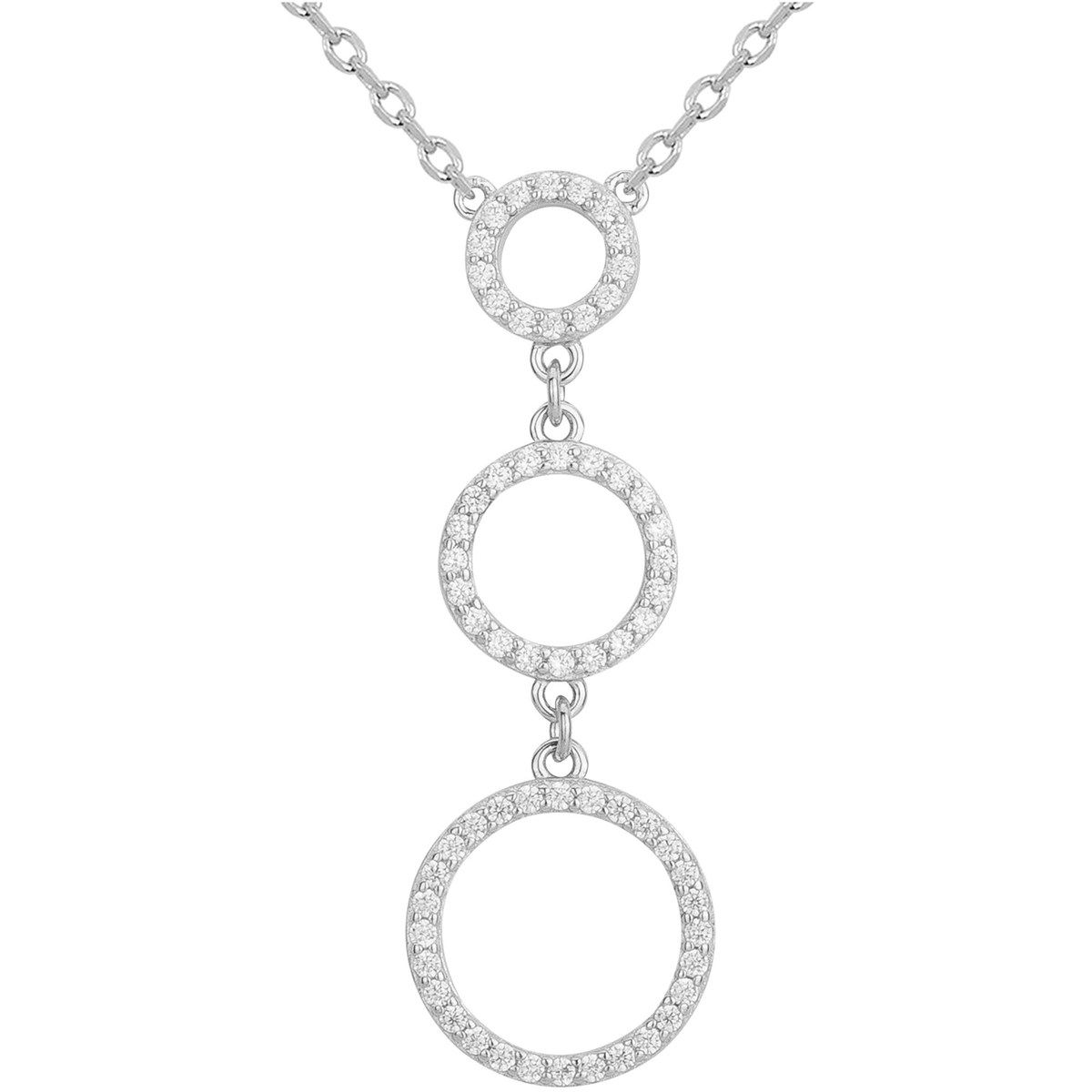 Collier en Argent avec oxyde de zirconium blanc