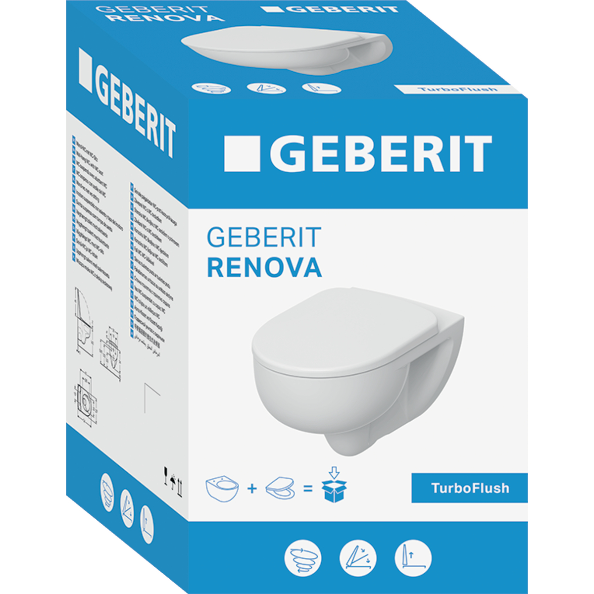 Geberit Renova toilet met Turboflush en softclose zitting wit glans