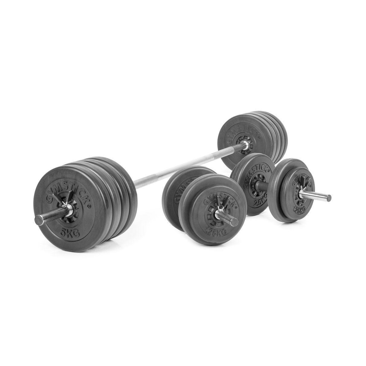 Gymstick Vinyl Barbell & Dumbbell Set 60 kg