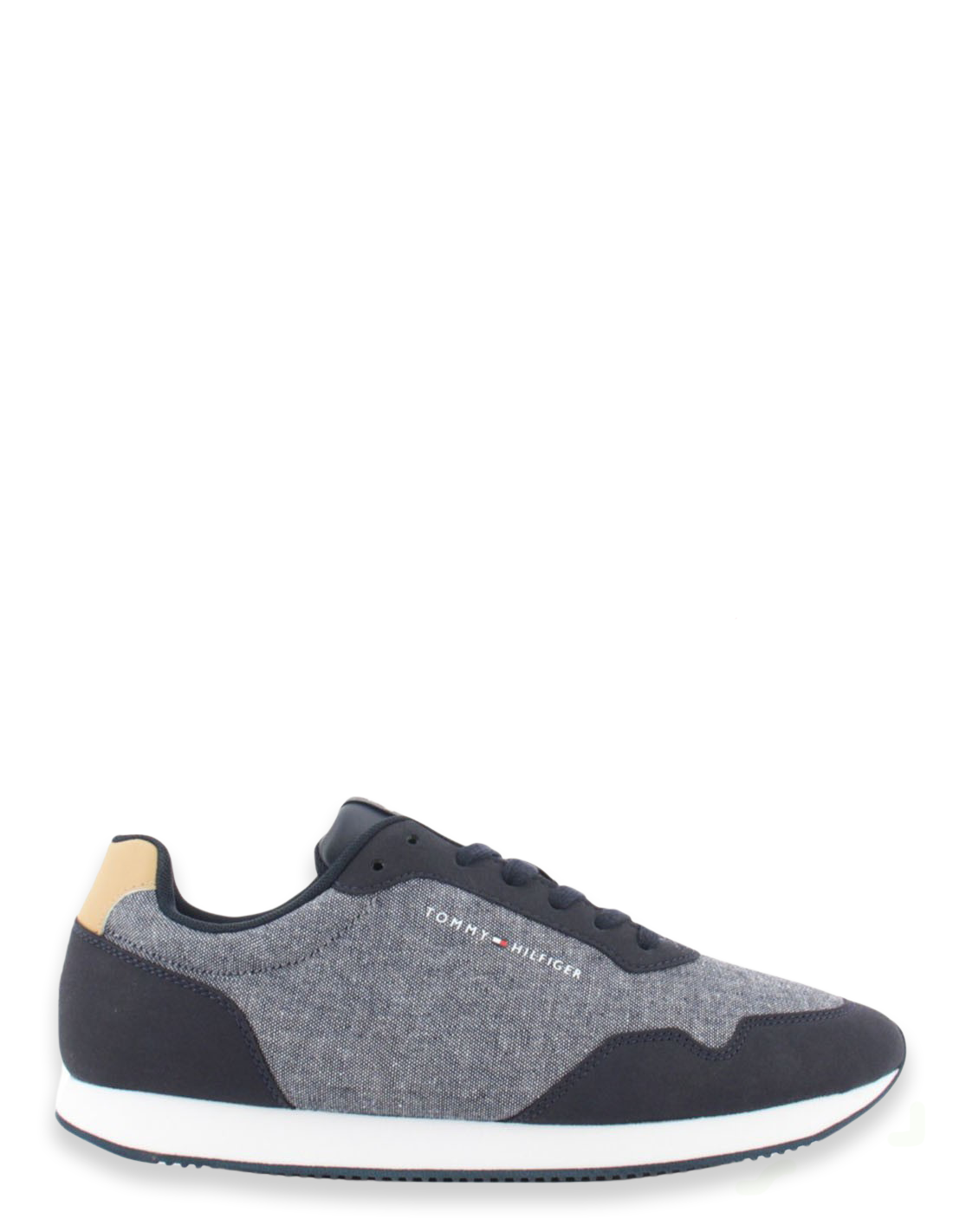 tommy hilfiger Baskets De Ville Homme Runner Mix Chambr Gris/Noir