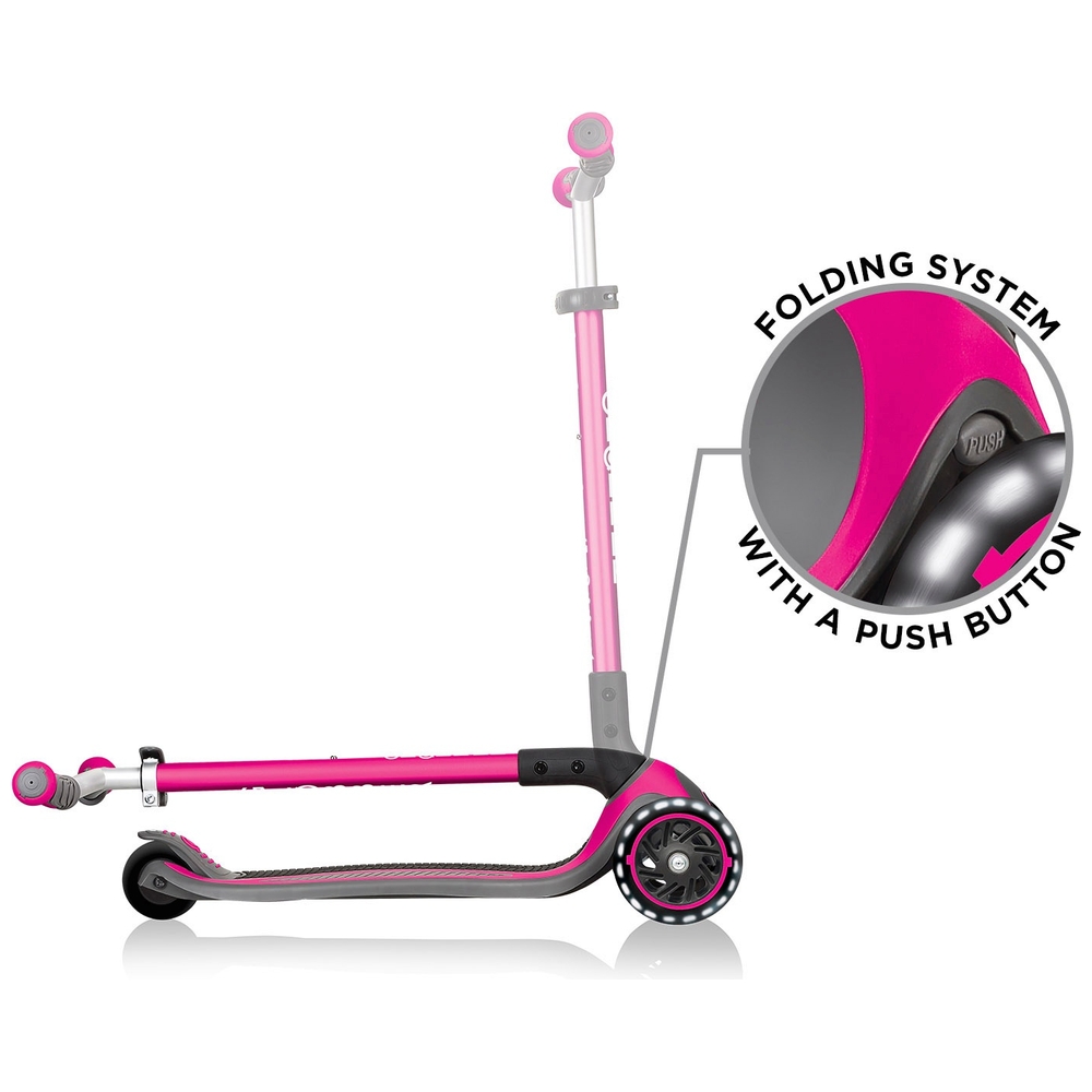 Globber MASTER LIGHTS Faltbarer Roller Pink