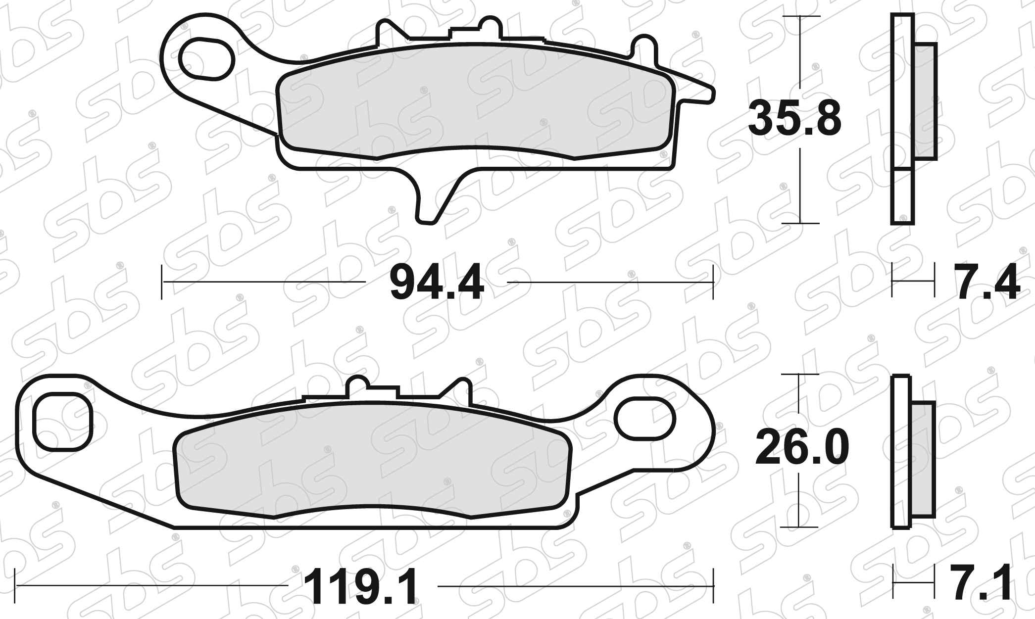 SBS - Plaquettes de frein 798 SI