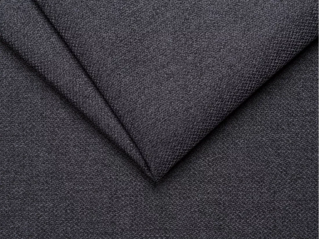Canapé 3 places convertible express en tissu gris anthracite - Couchage 140 cm - Matelas 14 cm DONETO