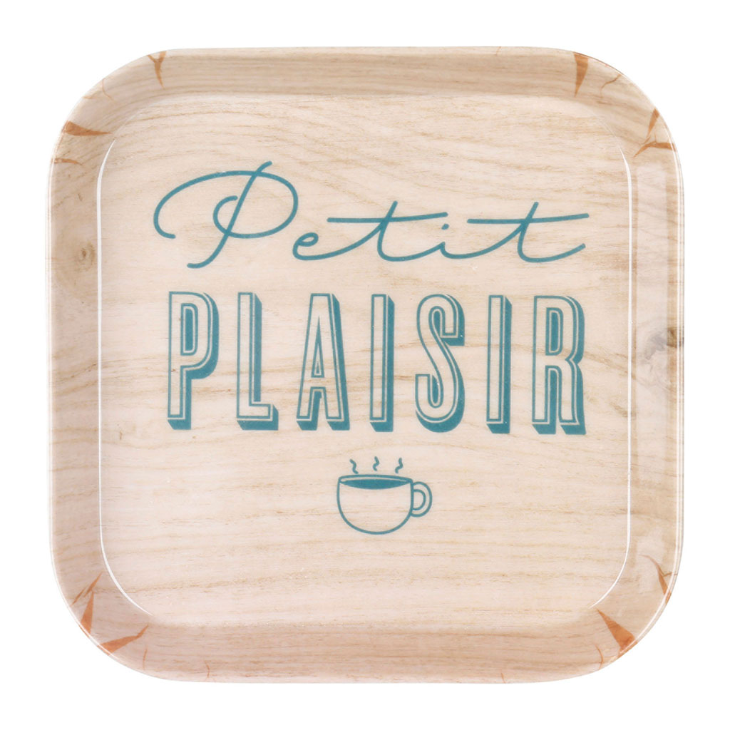 Plateau CHAMPETRE mélaminé 14x14cm