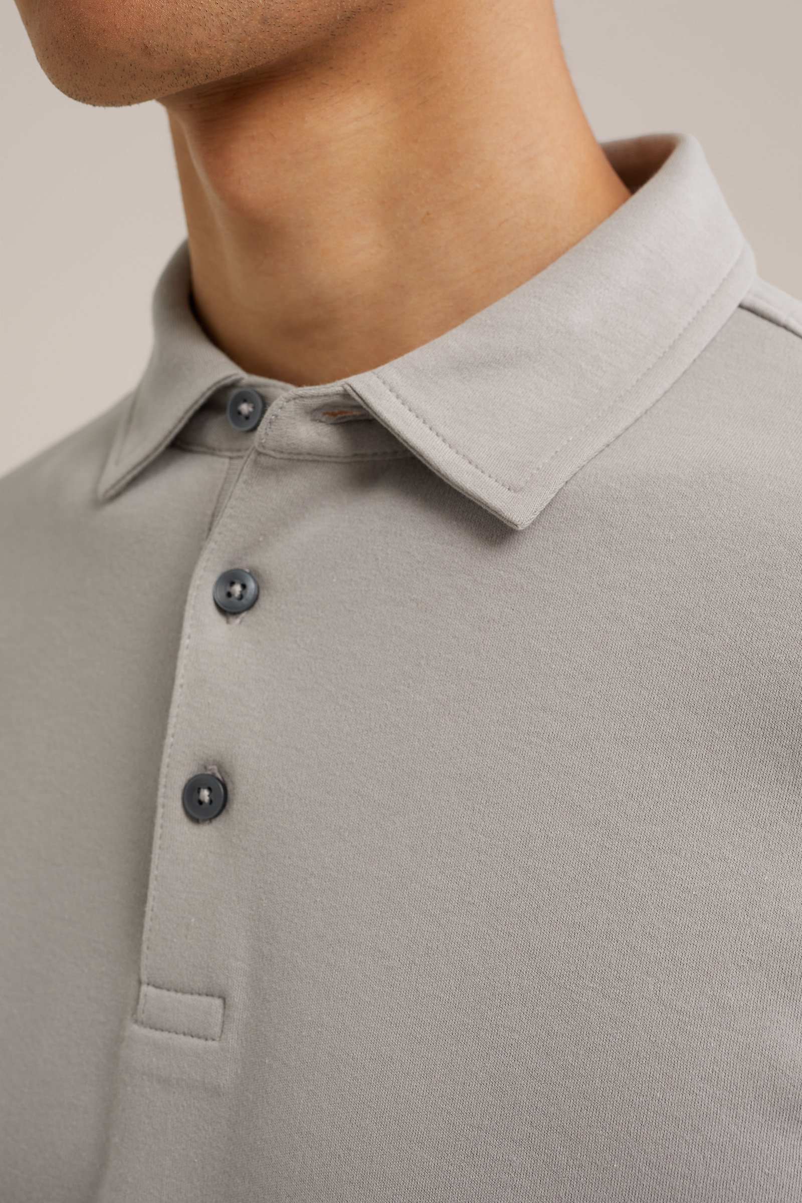 ultra soft polo WE Fashion Lichtgrijs