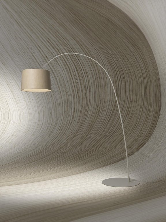 Foscarini Twiggy Wood booglamp LED Greige/Oak