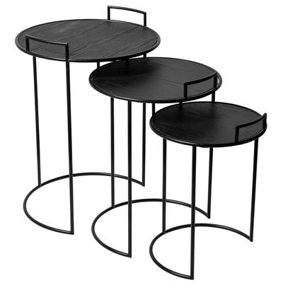Tables gigognes en métal - set de 3