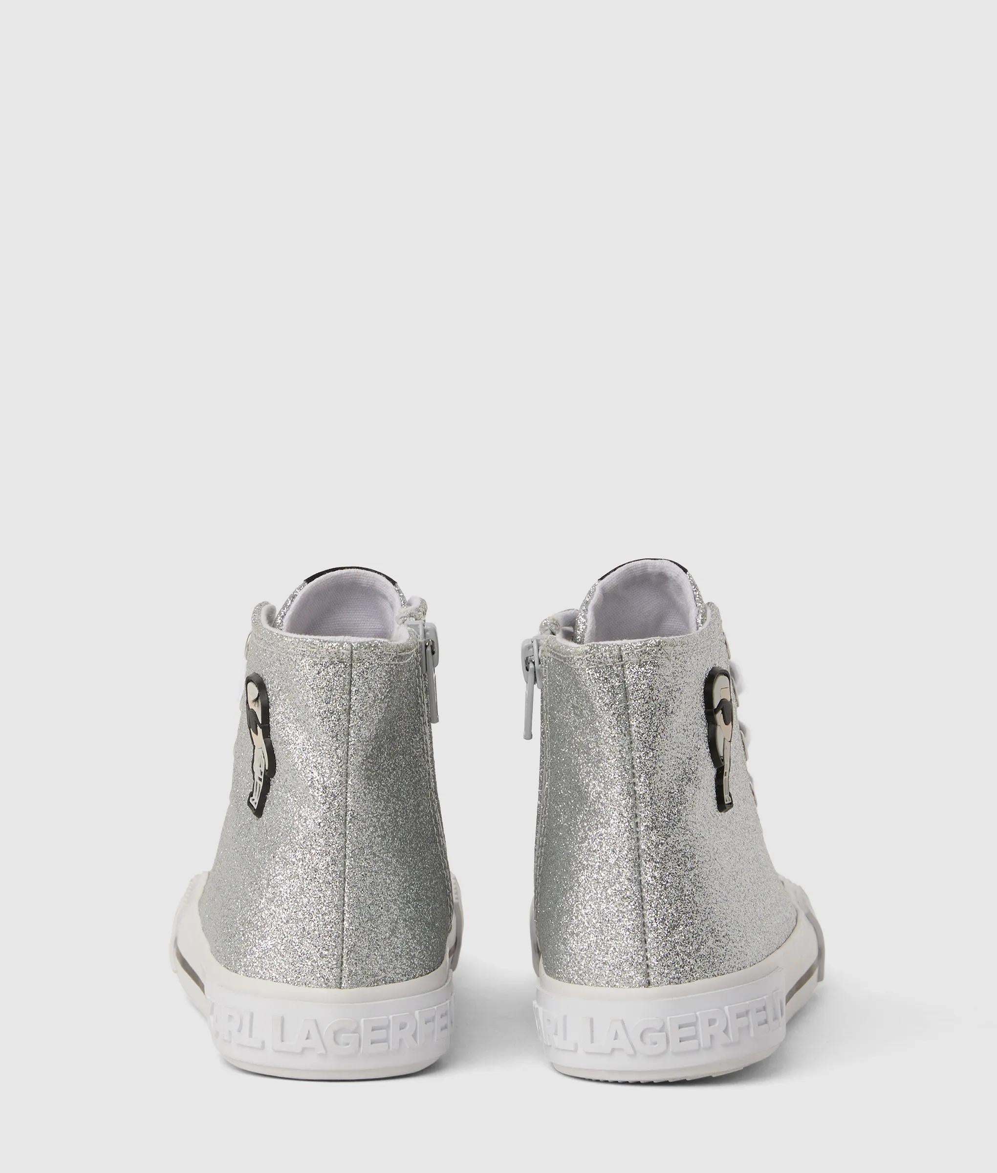 Meisjes Ikon hoge top glitter sneakers