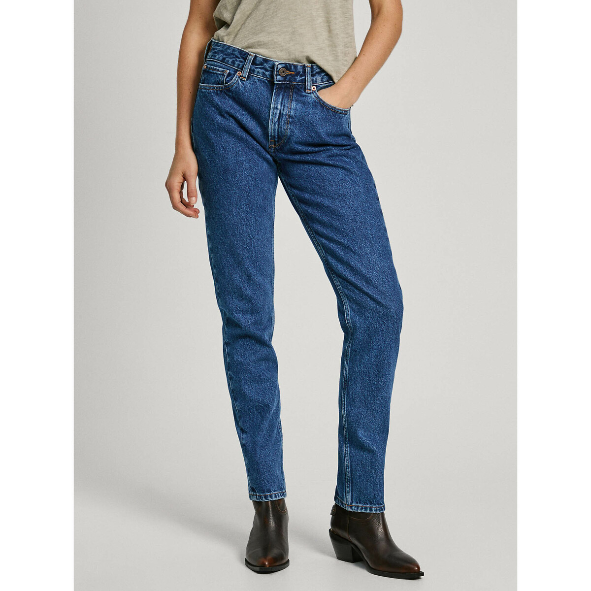 PEPE JEANS<br>Calça jeans reta, cintura padrão MARY