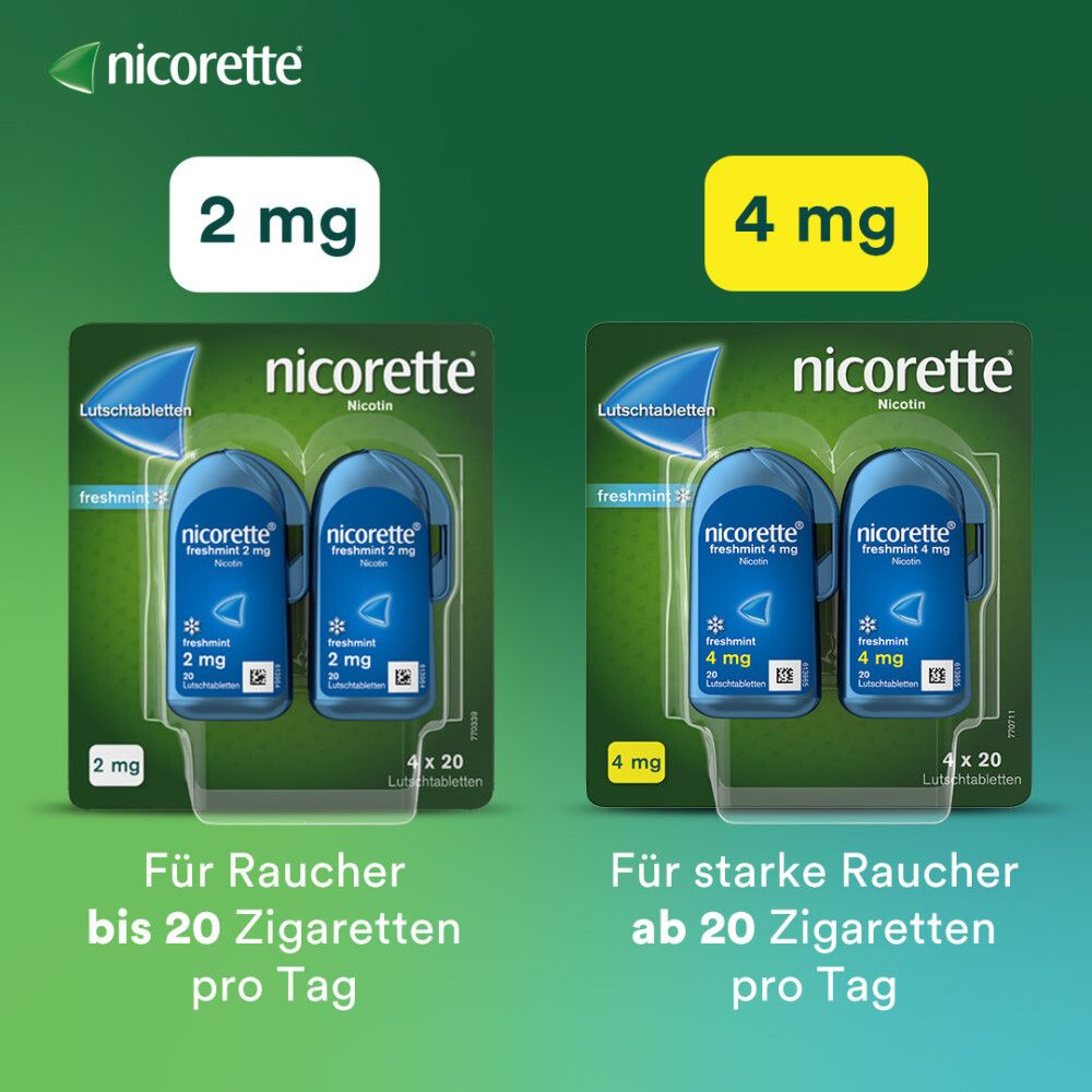 nicorette® Lutschtablette freshmint 2 mg- Jetzt 20% Rabatt sichern*