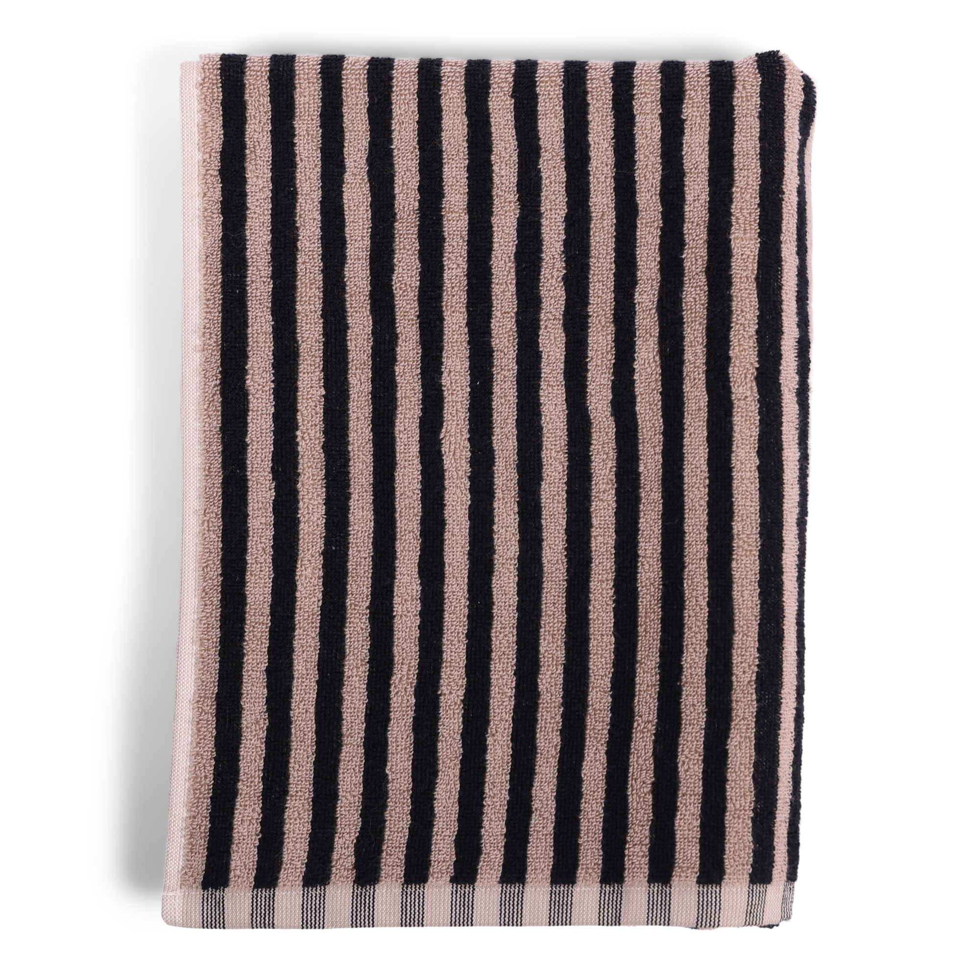 Handdoek Kate beige black 50x100 cm