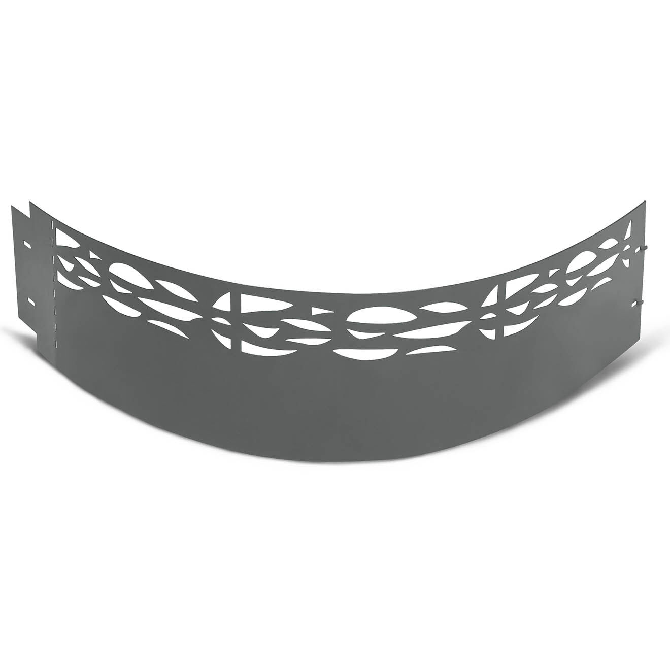 Pratik Garden 5 bordurettes métal ajourées gris anthracite - 100x18 cm