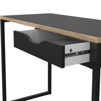 Bureau Loek zwart spaanplaat hout 110 x 48,4 cm