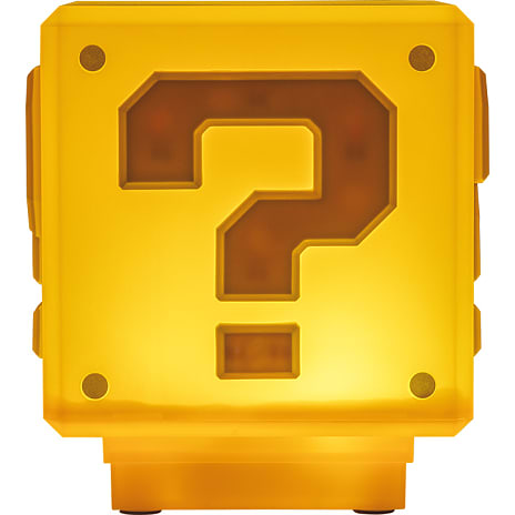 Super Mario Mini Question Block lampe - gul