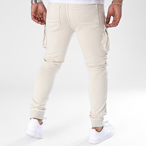 Pantalon Cargo Beige Ecru