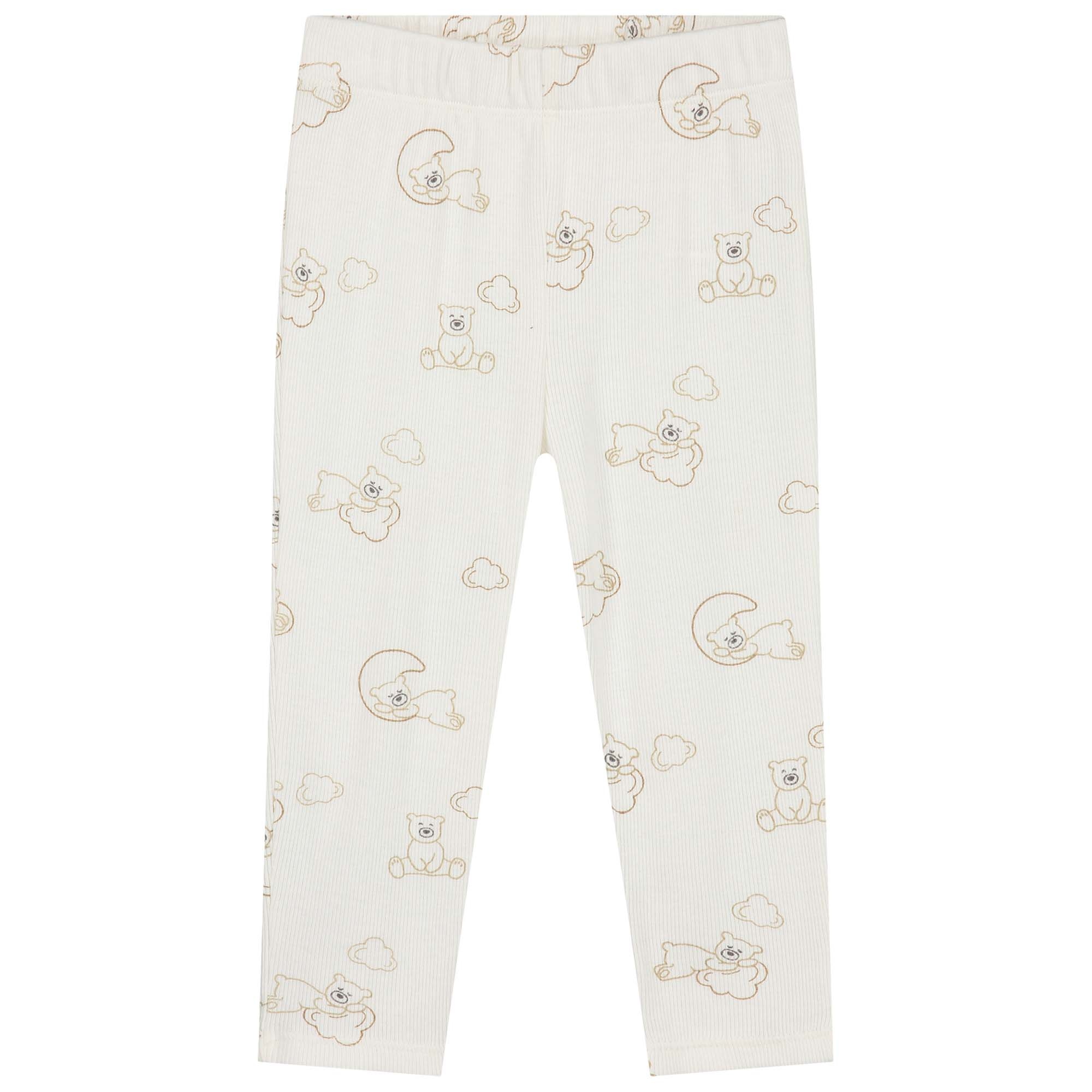 Prénatal peuter pyjama beren rib wit