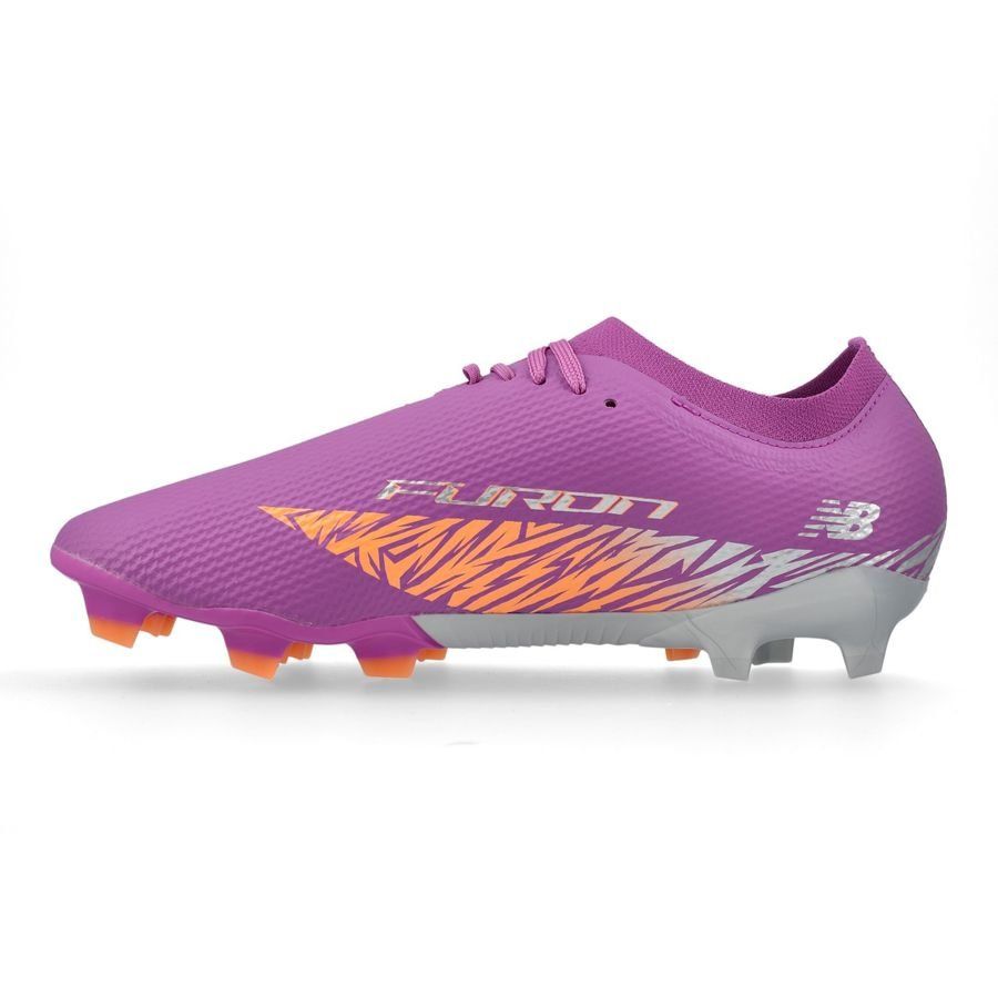 New Balance Furon V8 Team FG Energy Rush - Violet/Argenté/Orange