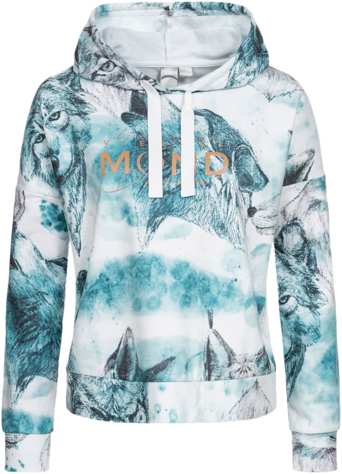 LPO Kapuzensweatshirt »SWEAT GILFORD AOP WOMEN«, mit Kontrastdetails