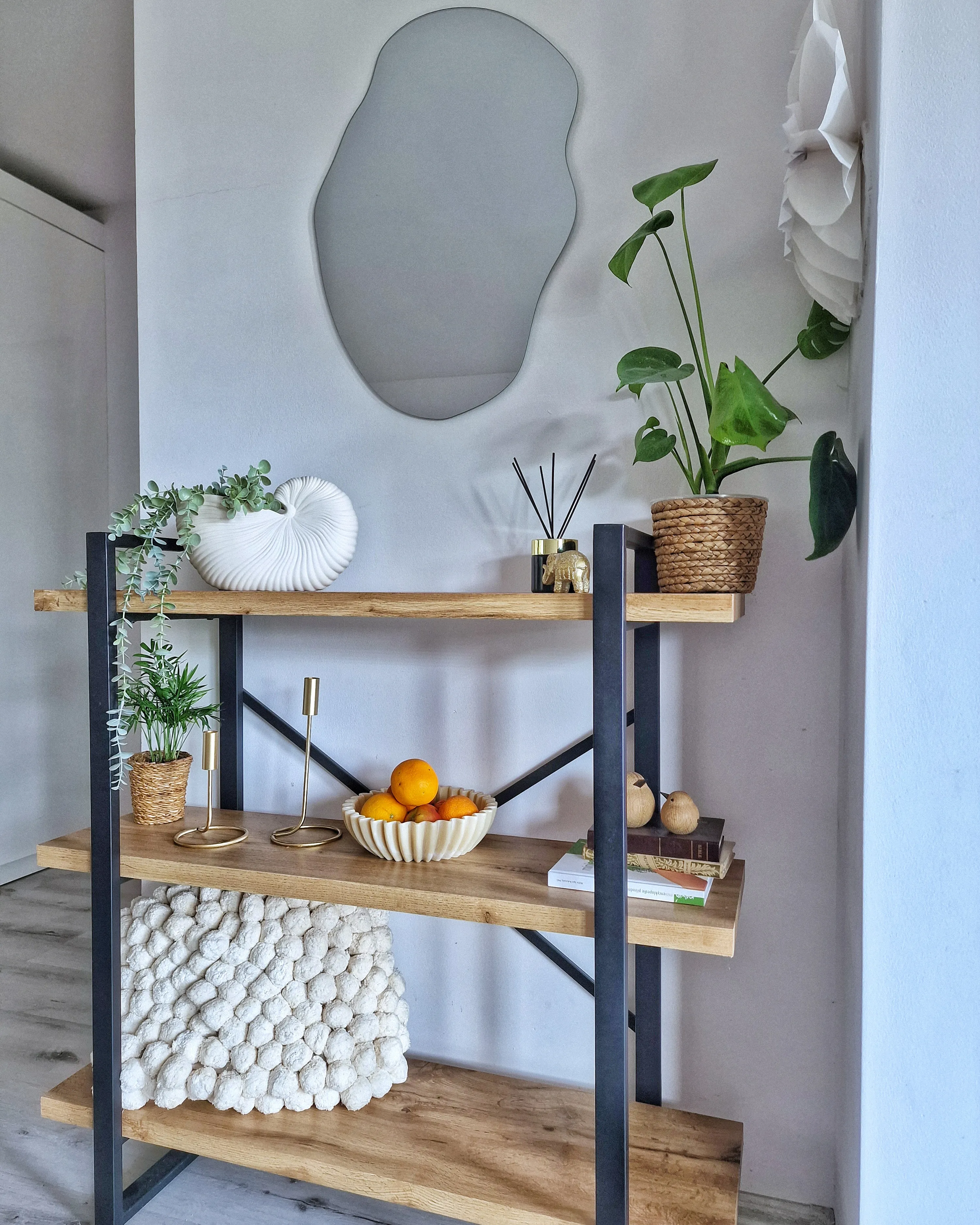 Opbergkast met 3 planken TIMBER 111 cm Lichtbruin