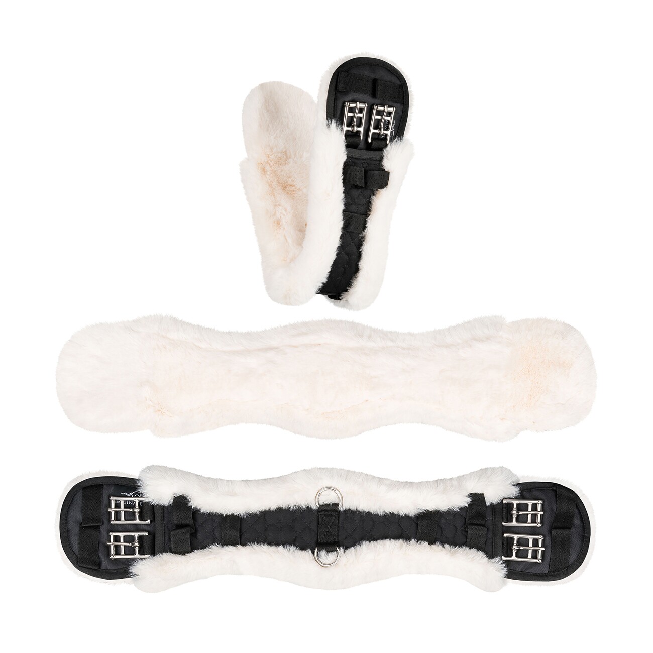 Equinate Kurzgurt Luke anatomisch mit synthetischem Lammfell naturfarben 50 cm