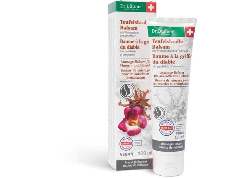 Dr. Dünner Teufelskralle Muskeln Gelenke Balsam 100 ml Teufelskralle-Balsam mit Wintergrünöl und Rosmarin