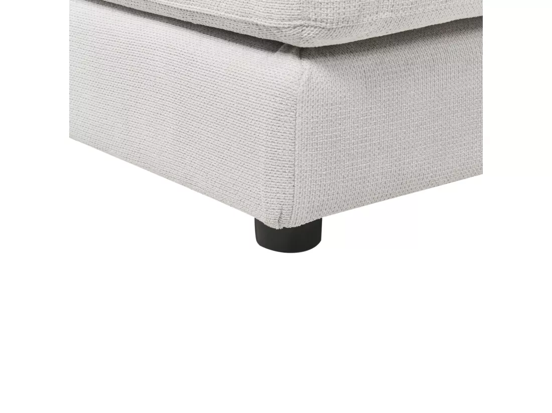 Canapé 4 Places Angle à gauche Style Moderne Minimaliste en Tissu Gris Clair Lofoten